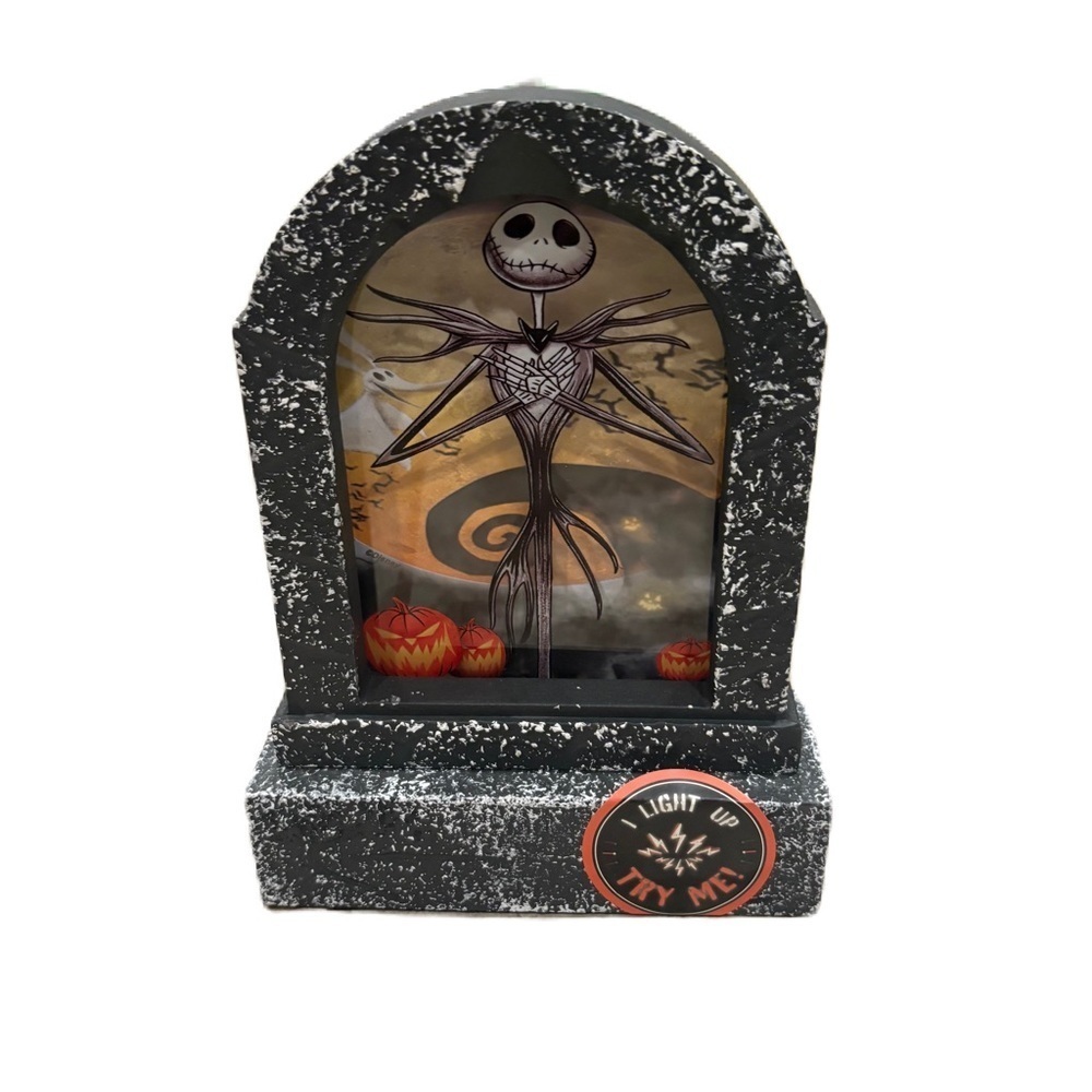 Disney's The Nightmare Before Christmas Jack Skellington LED Tombstone NEW